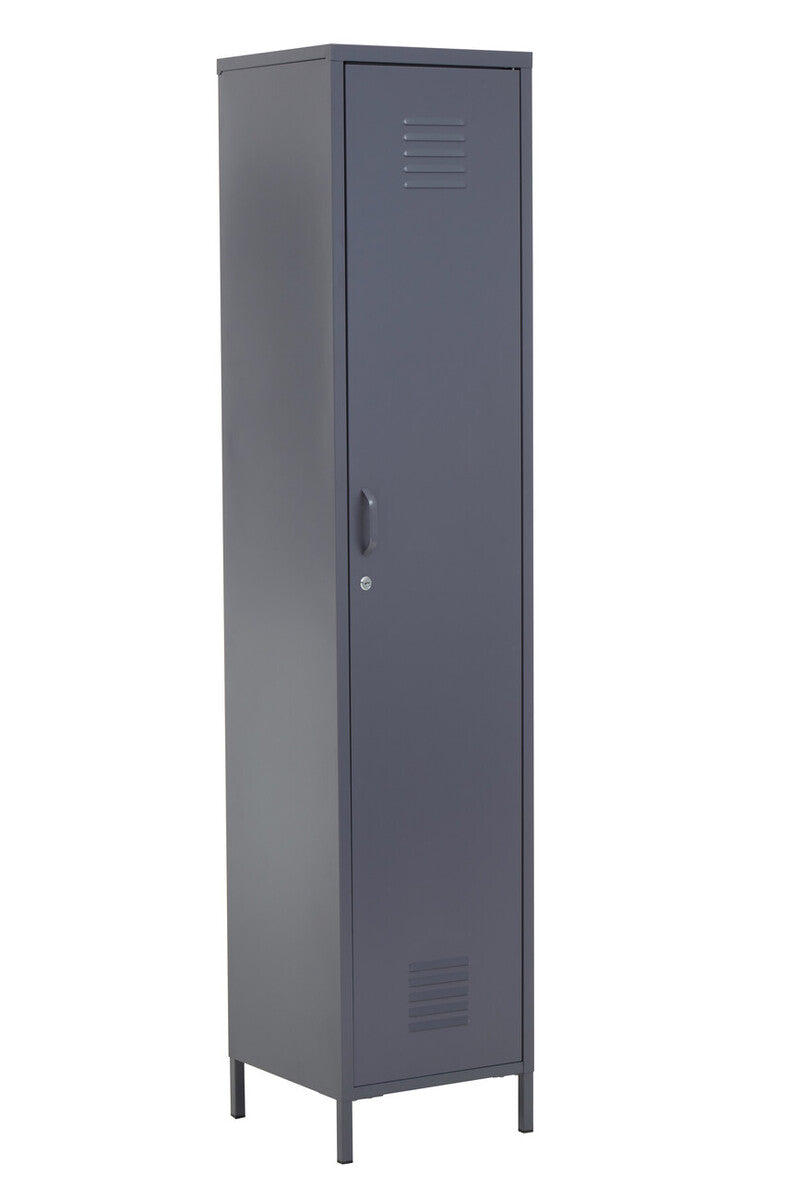 Orsina Academy Grey Tall One Door Metal Locker Storage Cabinet