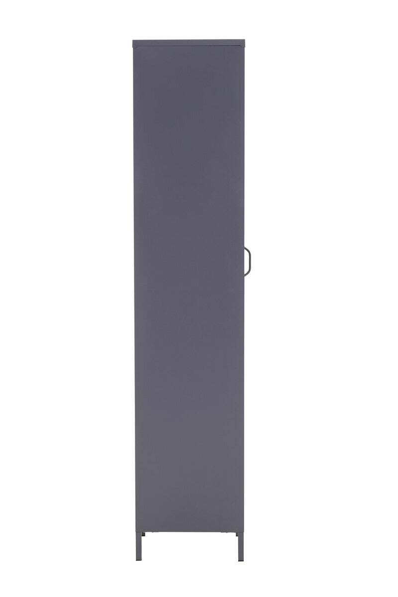 Orsina Academy Grey Tall One Door Metal Locker Storage Cabinet