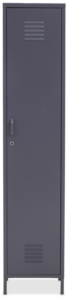Orsina Academy Grey Tall One Door Metal Locker Storage Cabinet