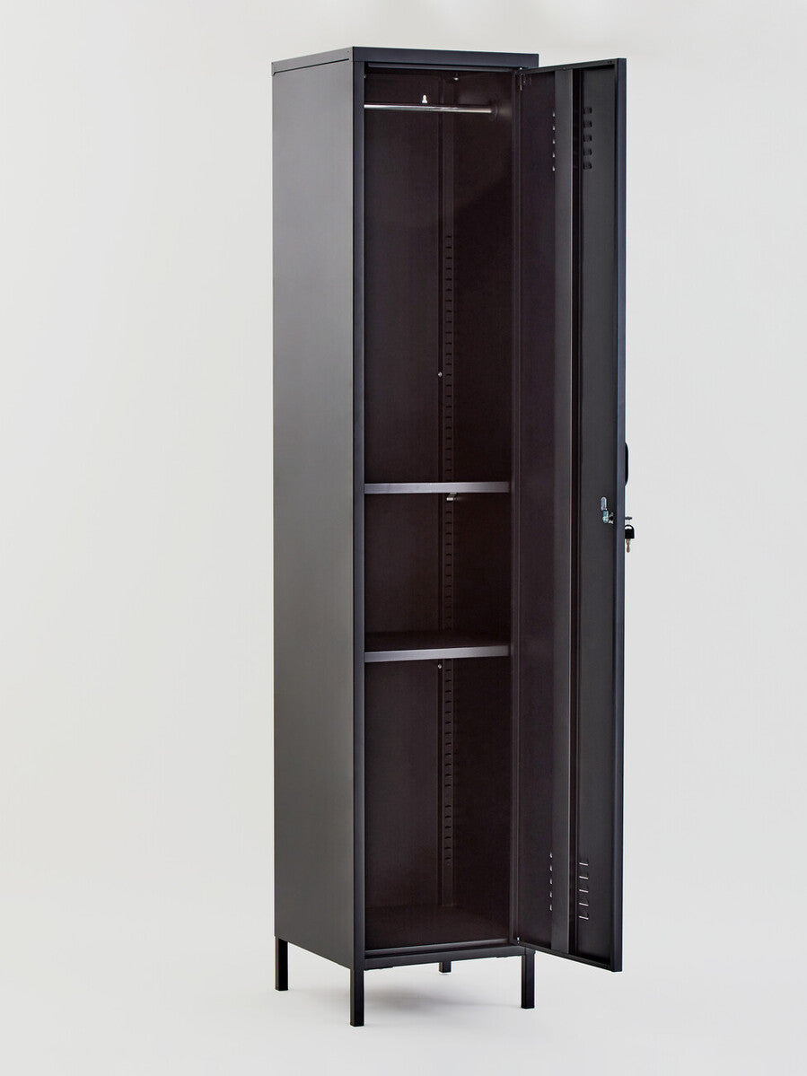 Orsina Academy Grey Tall One Door Metal Locker Storage Cabinet