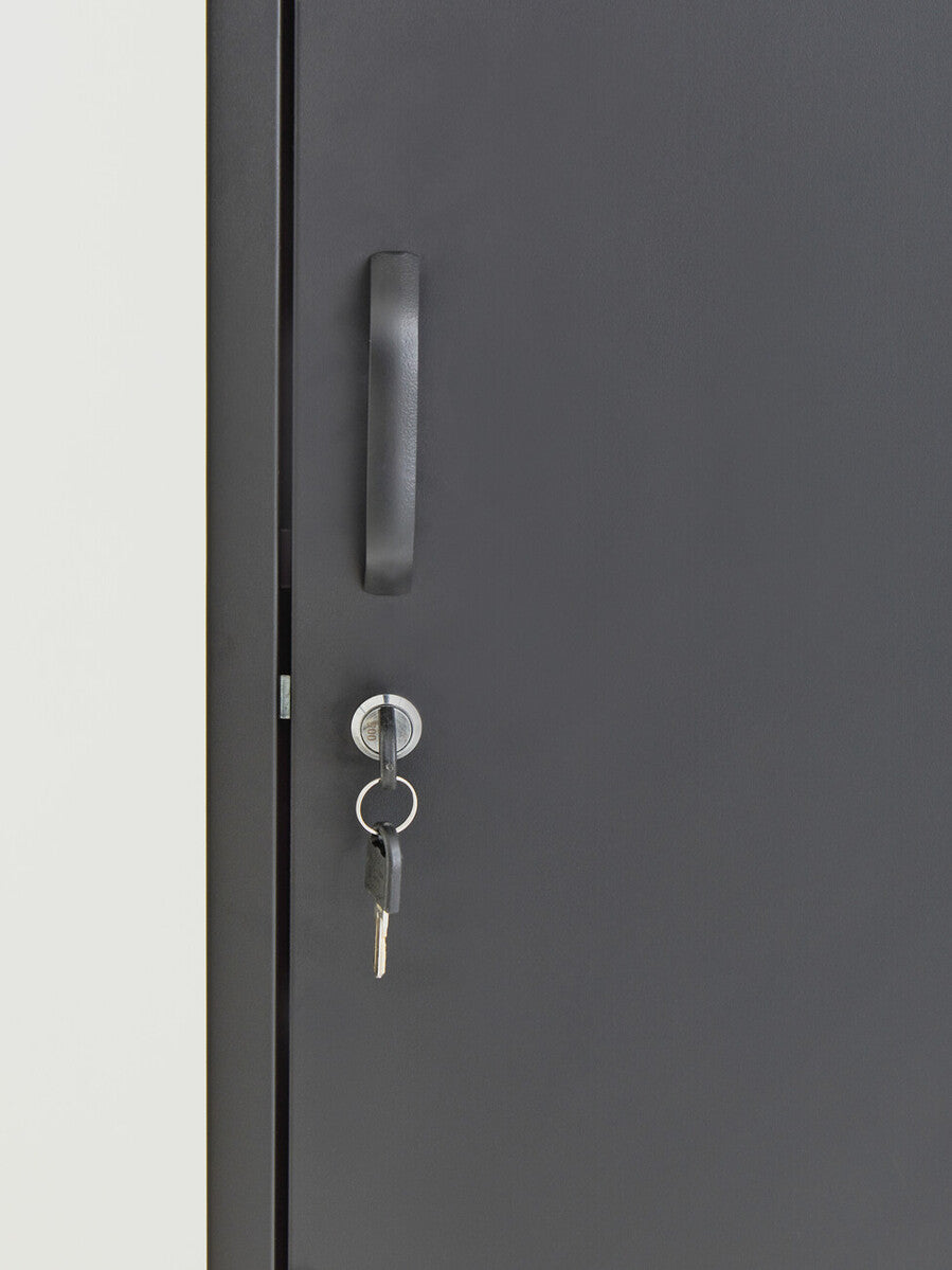Orsina Academy Grey Tall One Door Metal Locker Storage Cabinet