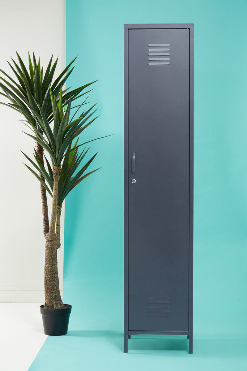 Orsina Academy Grey Tall One Door Metal Locker Storage Cabinet
