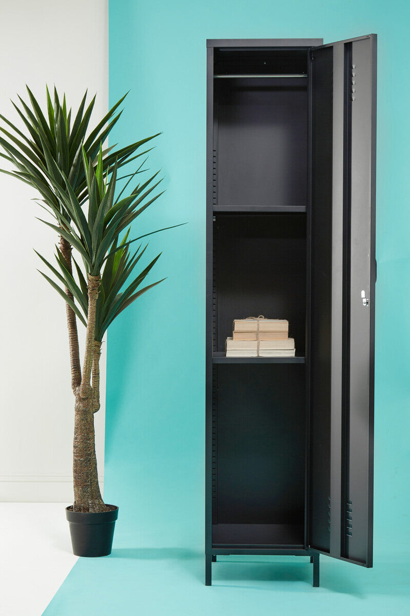 Orsina Academy Grey Tall One Door Metal Locker Storage Cabinet