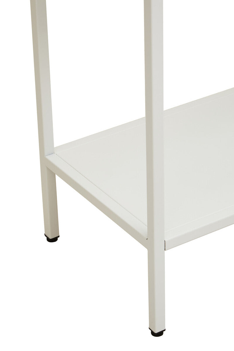 Orsina Acier White Metal Storage Cabinet with Two Glass Doors