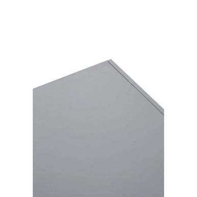 Orsina Acero Grey Metal Square Side Table with Mesh Shelf