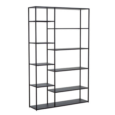 Orsina Acero Black Metal Shelf Unit | Modern Industrial Storage