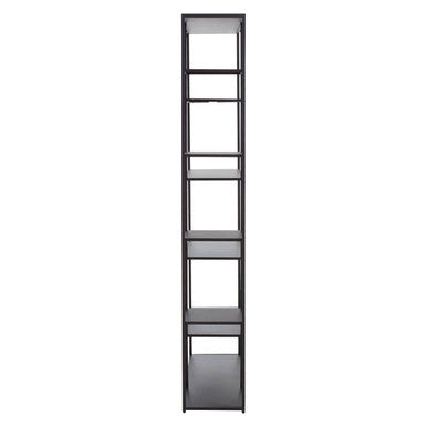 Orsina Acero Black Metal Shelf Unit | Modern Industrial Storage