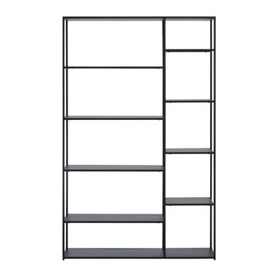 Orsina Acero Black Metal Shelf Unit | Modern Industrial Storage