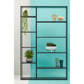 Orsina Acero Black Metal Shelf Unit | Modern Industrial Storage