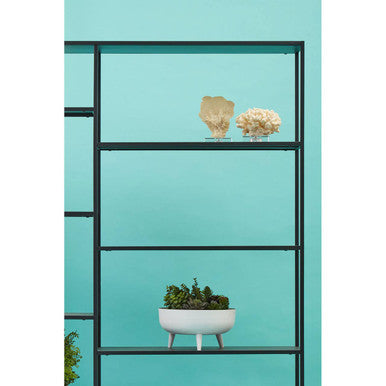 Orsina Acero Black Metal Shelf Unit | Modern Industrial Storage