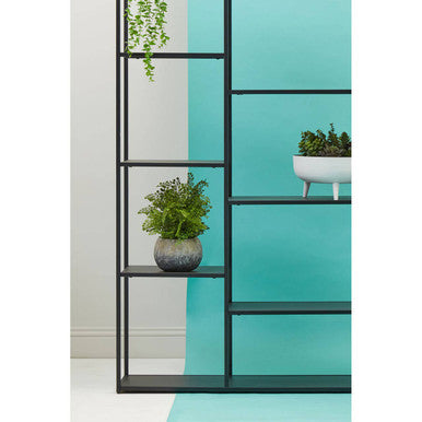 Orsina Acero Black Metal Shelf Unit | Modern Industrial Storage