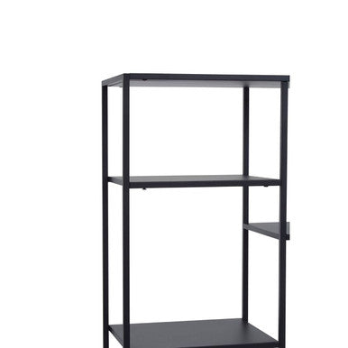 Orsina Acero Black Metal Shelf Unit | Modern Industrial Storage