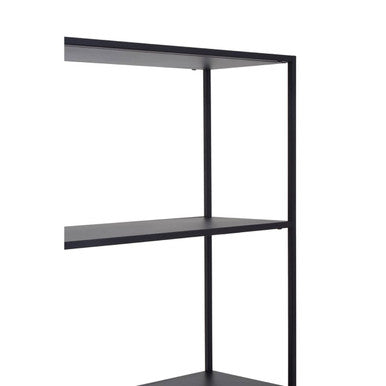Orsina Acero Black Metal Shelf Unit | Modern Industrial Storage