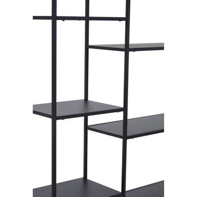 Orsina Acero Black Metal Shelf Unit | Modern Industrial Storage