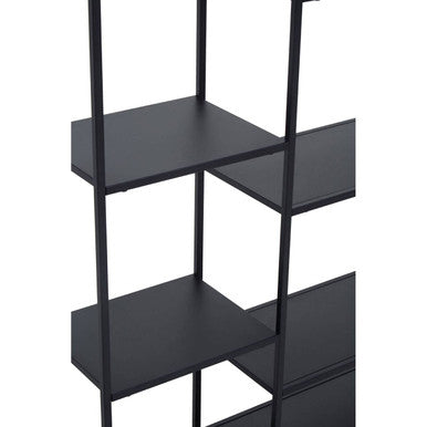 Orsina Acero Black Metal Shelf Unit | Modern Industrial Storage