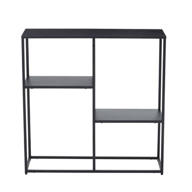 Orsina Acero Black Metal Multi Shelf Unit | Industrial Steel Bookshelf