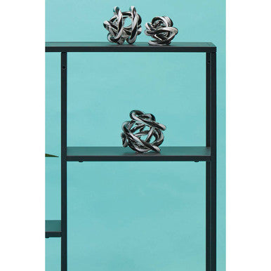 Orsina Acero Black Metal Multi Shelf Unit | Industrial Steel Bookshelf