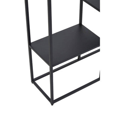 Orsina Acero Black Metal Multi Shelf Unit | Industrial Steel Bookshelf