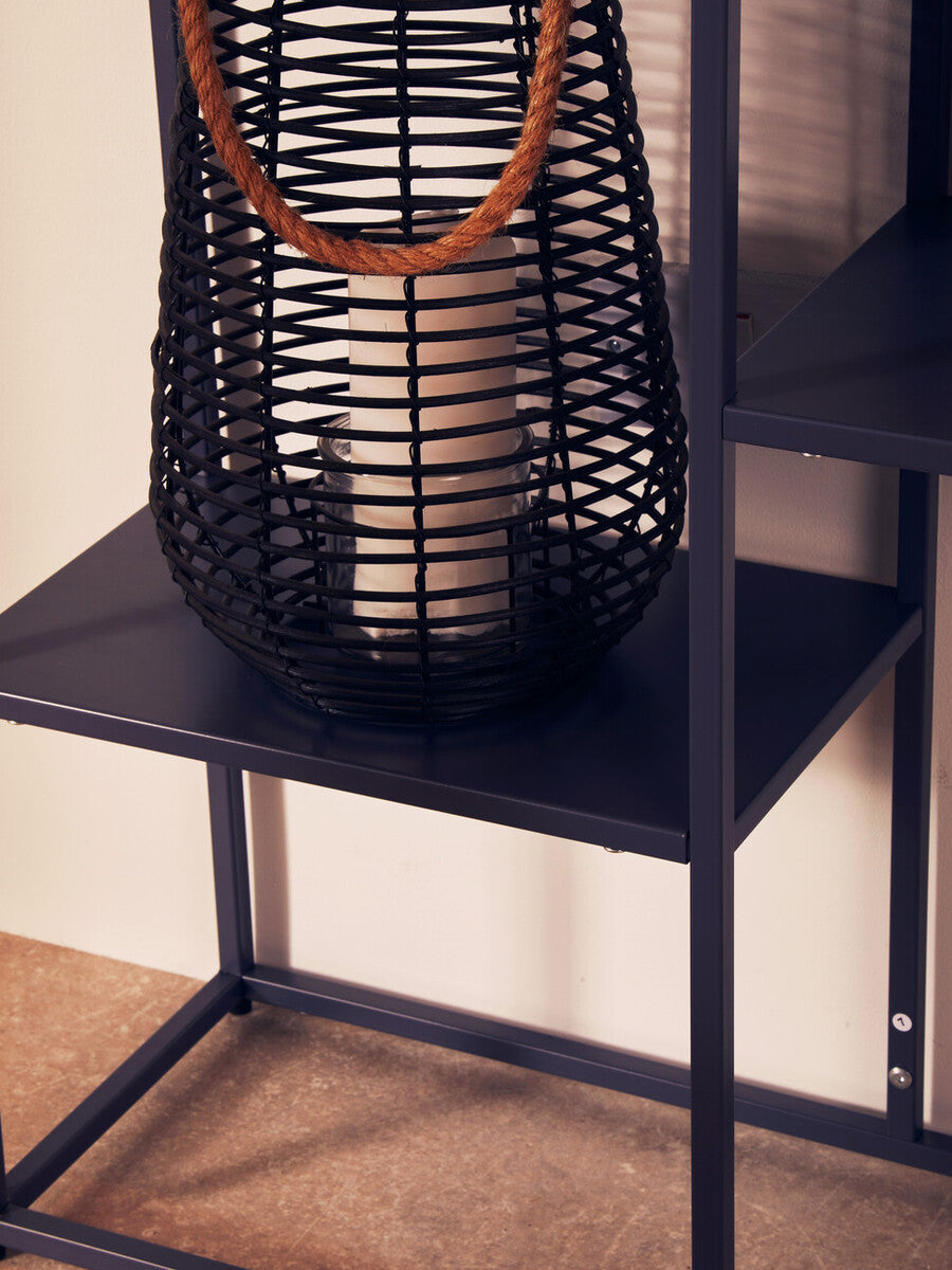 Orsina Acero Grey Metal Three Tier Shelf Unit | Industrial Storage