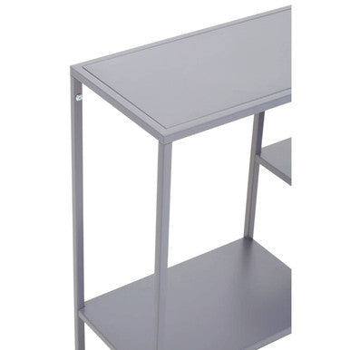 Orsina Acero Grey Metal Three Tier Shelf Unit | Industrial Storage