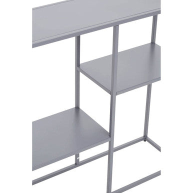 Orsina Acero Grey Metal Three Tier Shelf Unit | Industrial Storage
