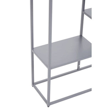 Orsina Acero Grey Metal Three Tier Shelf Unit | Industrial Storage