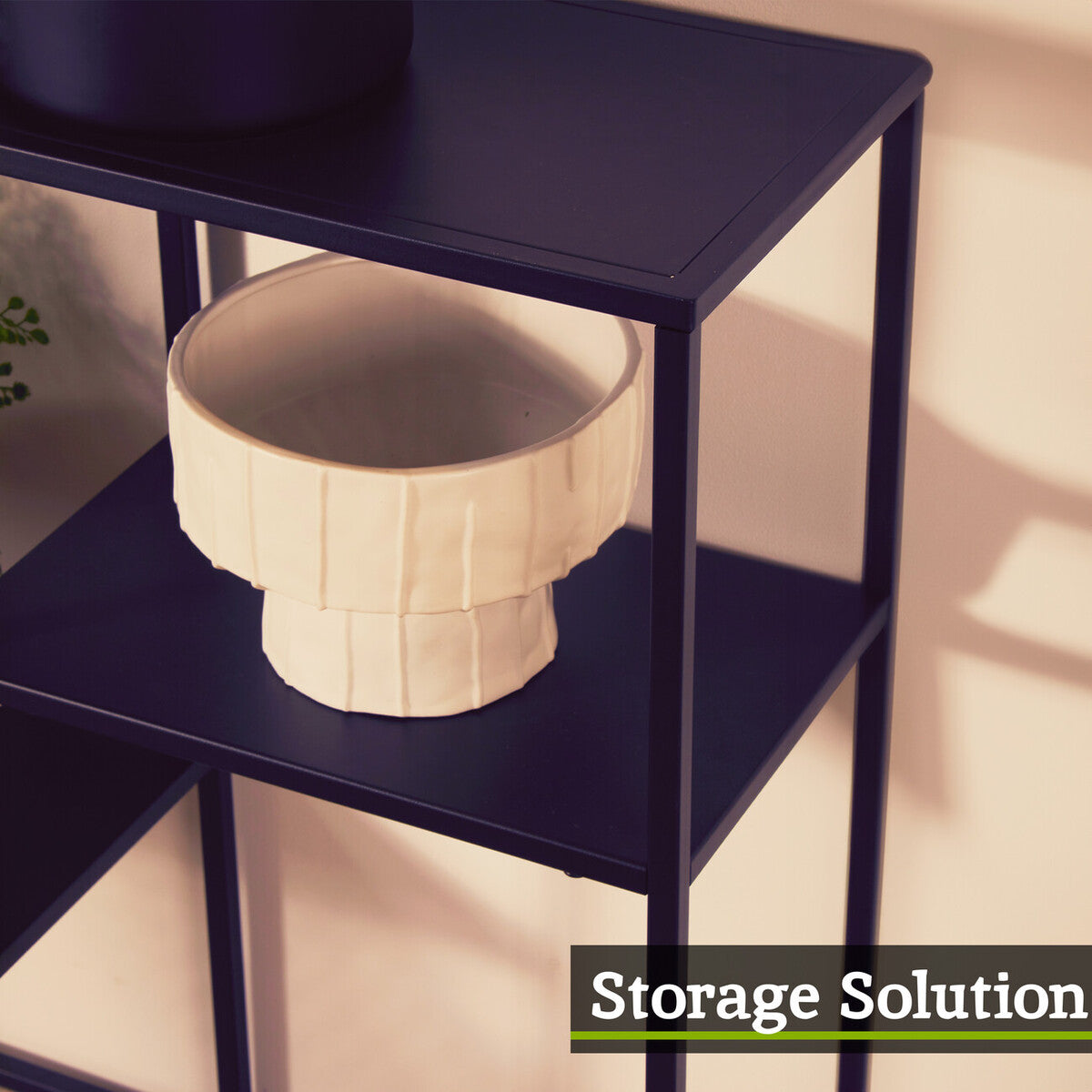 Orsina Acero Grey Metal Three Tier Shelf Unit | Industrial Storage