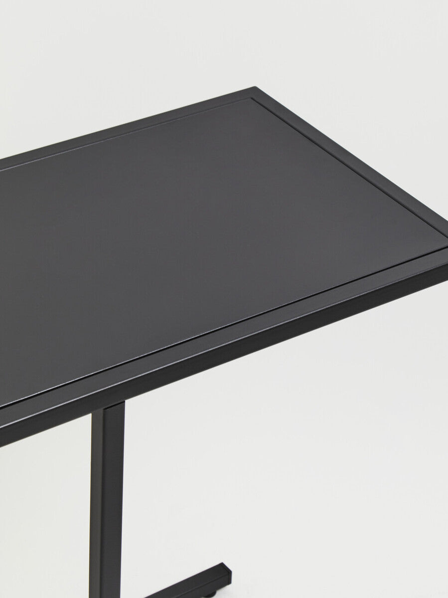 Orsina Acero C-Shaped Metal Side Table – Black Powder Coated Finish