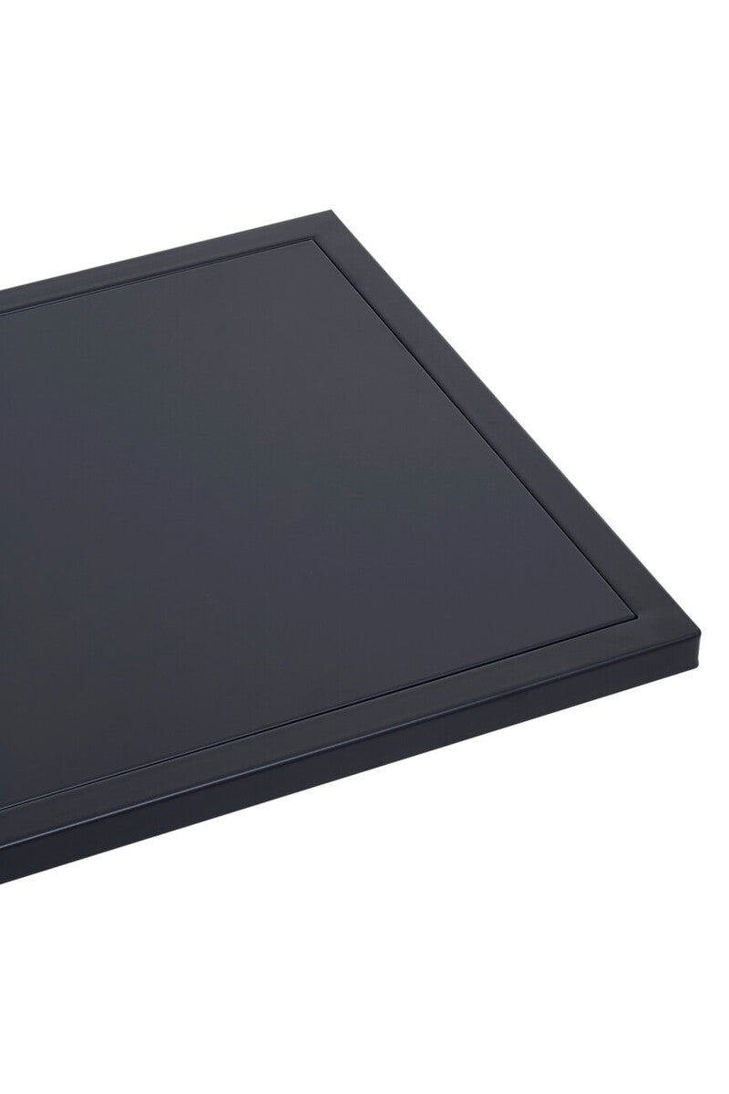 Orsina Acero C-Shaped Metal Side Table – Black Powder Coated Finish