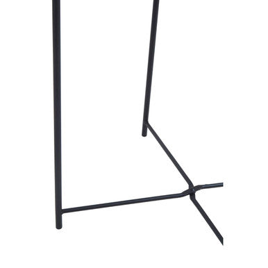 Orsina Acero Round Metal Side Table – Black Steel Modern End Table