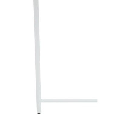 Orsina Acero White Metal Round Side Table with Cross Base