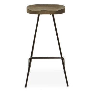 Orsina District Elm Wood Bar Stool – Modern Kitchen Counter Seating