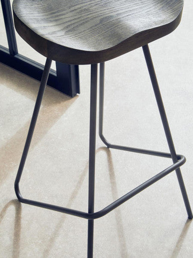 Orsina District Elm Wood Bar Stool – Modern Kitchen Counter Seating