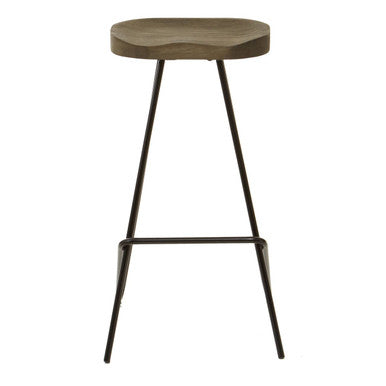 Orsina District Elm Wood Bar Stool – Modern Kitchen Counter Seating