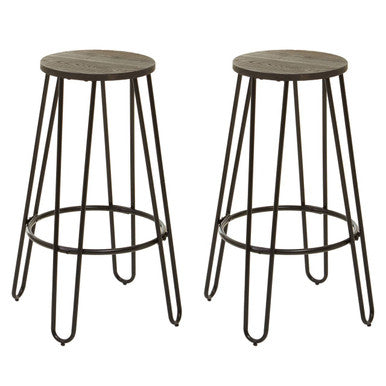 Orsina District 3 Piece Bar Table and Stool Set – Industrial Elm