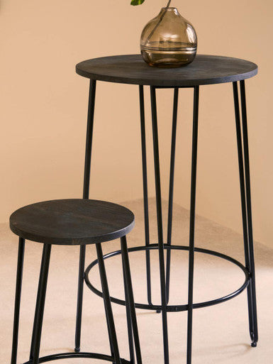 Orsina District 3 Piece Bar Table and Stool Set – Industrial Elm