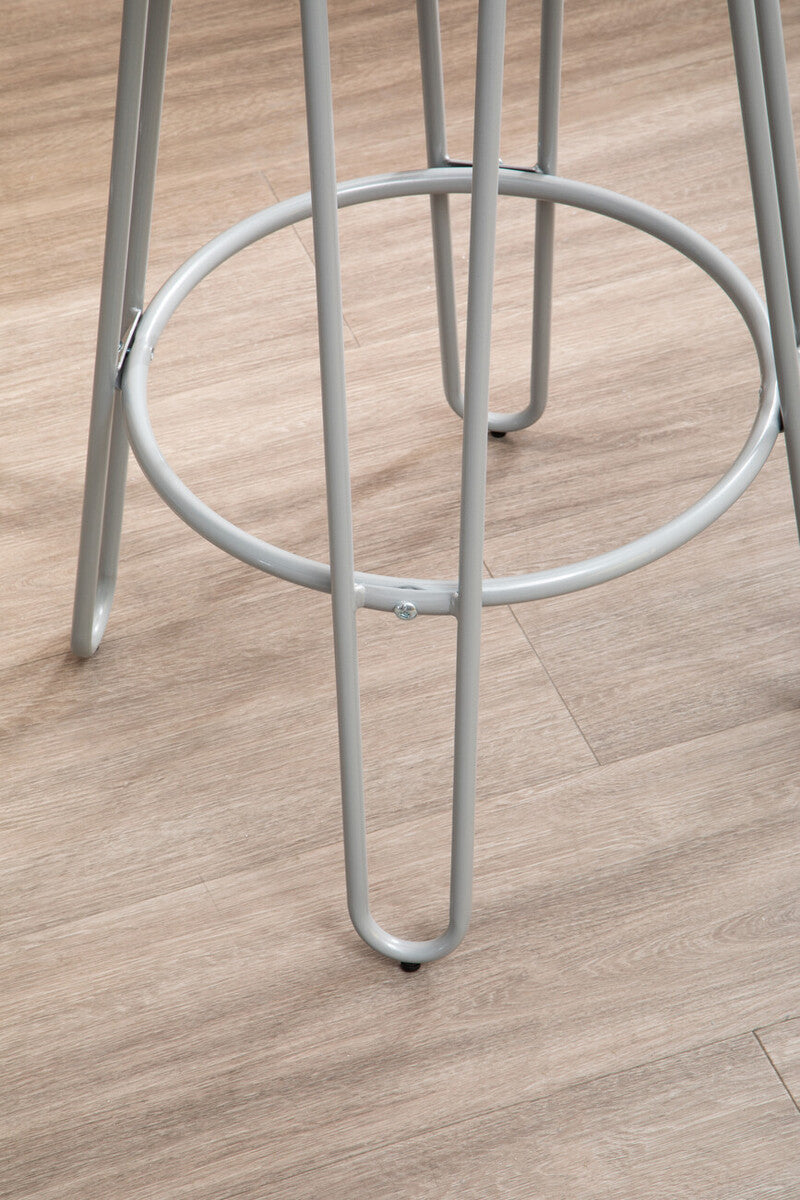 Orsina District 3-Piece Elm Wood Bar Table and Stool Set – Industrial