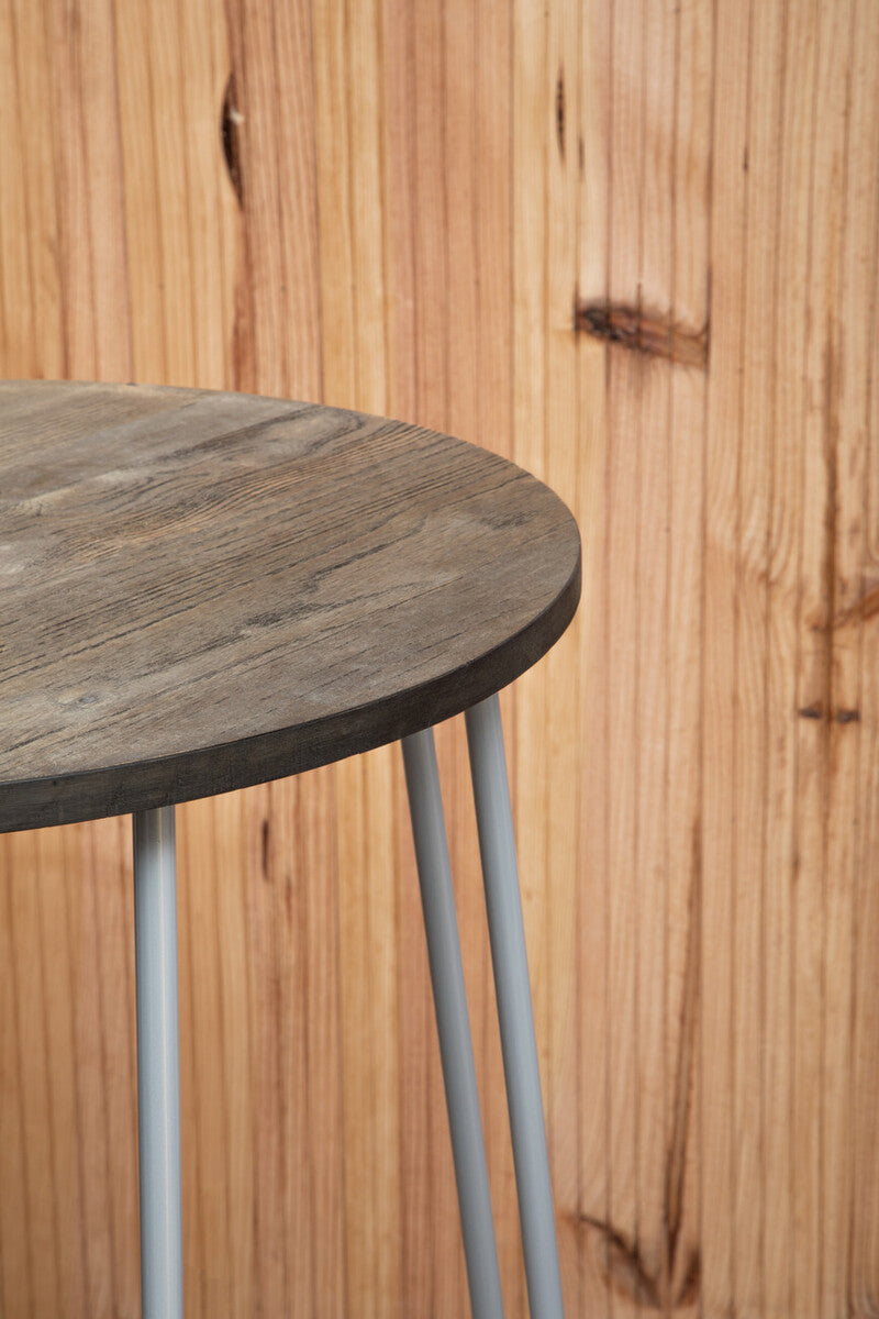 Orsina District 3-Piece Elm Wood Bar Table and Stool Set – Industrial