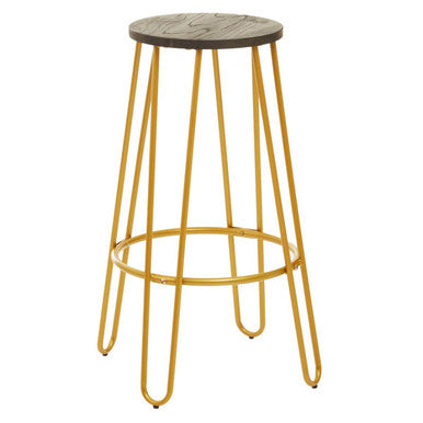 Orsina District Gold Metal Bar Stool – Contemporary Counter Seating