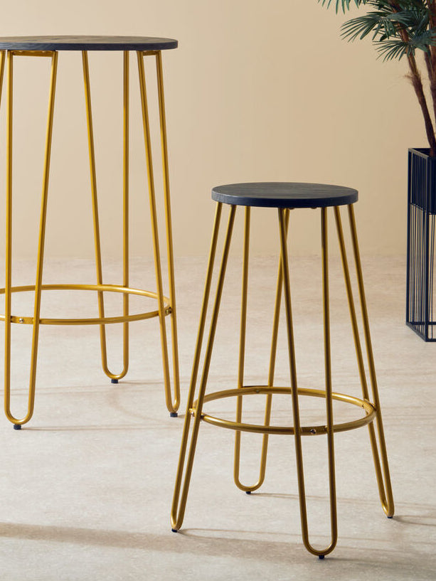 Orsina District Gold Metal Bar Stool – Contemporary Counter Seating
