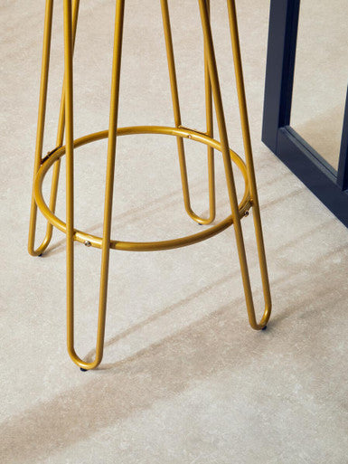Orsina District Gold Metal Bar Stool – Contemporary Counter Seating