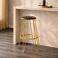 Orsina District Gold Metal Bar Stool – Contemporary Counter Seating