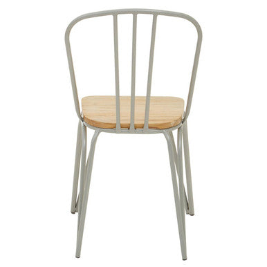 Orsina District Metal Dining Chair – Grey Finish Modern Seating