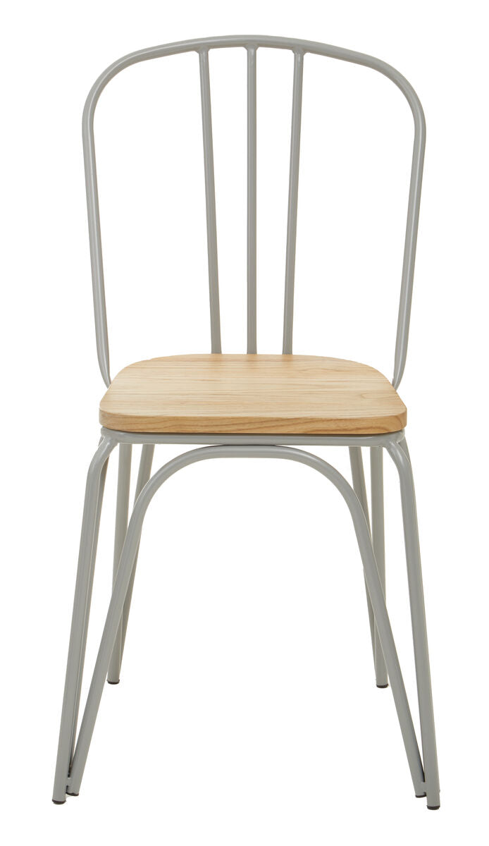 Orsina District Metal Dining Chair – Grey Finish Modern Seating
