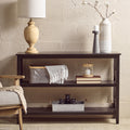 Orsina Heritage Large 3-Shelf Black Bookcase – Modern Tall Bookshelf
