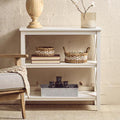 Orsina Heritage Three Shelf White Bookcase – Modern Wood Storage Unit