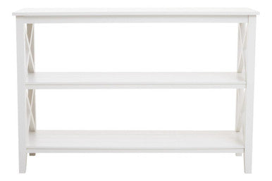 Orsina Heritage Large White Bookcase – 3-Shelf Tall Wooden Display Unit