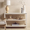 Orsina Heritage Large White Bookcase – 3-Shelf Tall Wooden Display Unit