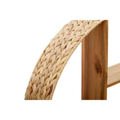 Orsina Arles Water Hyacinth Wall Shelf – Woven Metal Display Storage