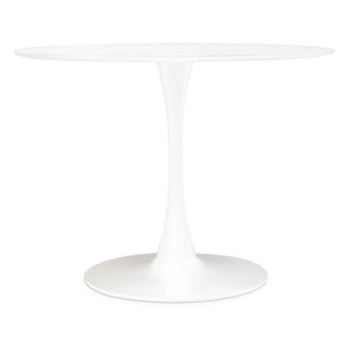 Orsina Laila Round Dining Table – White Small Pedestal Kitchen Table